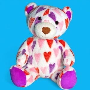 Animal Adventure  Hearts Pink,Red,Purple Teddy Bear Plush Stuffed Animal 14"